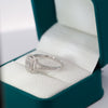 0.68ct Natural Baguette and Round Diamonds 18k Gold Engagement Ring - 10US01